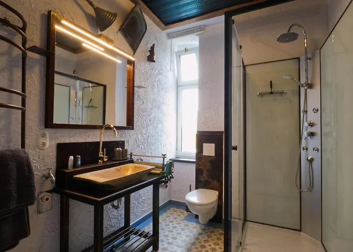 Herrenzimmer Mit Kamin Und Terrasse